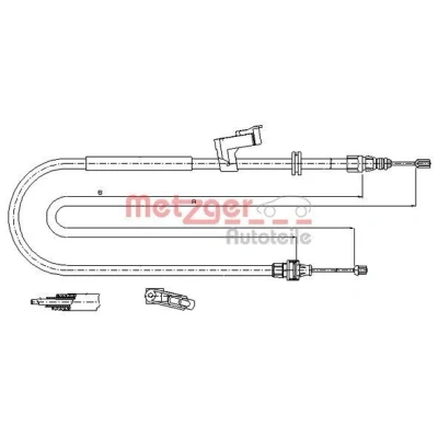 Imagen de METZGER 11.5494 Cable de Freno Mano Atrás izquierda 2070/1860 COFLE