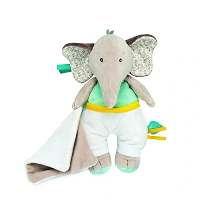 Imagen de Baby Nat &#039; BN0624 Pantin con Doudou de Cacahuete, Color Gris