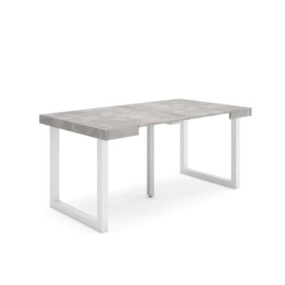 Imagen de Skraut Home Mesa Consola Extensible Comedor Plegable 160 para 8 comensales Patas Madera Maciza Estilo Moderno Cemento