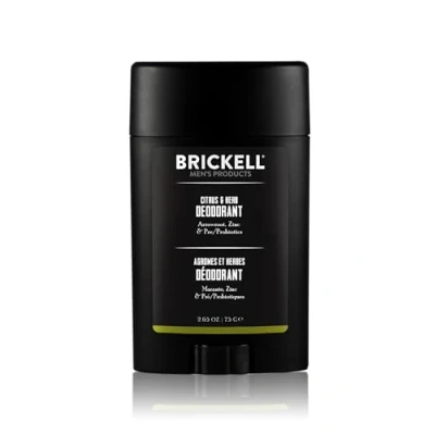 Imagen de Brickell Men&#039;s Products Desodorante natural para hombres, y orgánico, sin aluminio, alcohol ni bicarbonato de sodio, 78 ml (Cítricos Hierbas)