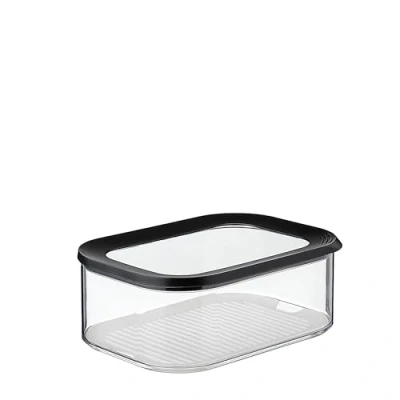 Imagen de Mepal Caja de Queso Modula Almacenamiento con Tapa para Lonchas Recipiente Hermético Cocina y Organizador Frigorífico 2000 ml Black