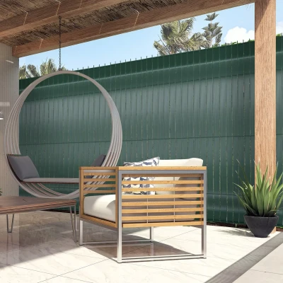 Imagen de IDMarket Kit de láminas opacas PVC verdes L.60 M para panel malla