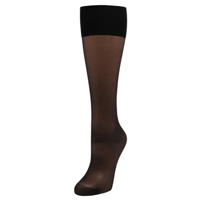 Imagen de Falke Seidenglatt 15 Denier Transparent Silky Calcetines hasta la rodilla, Mujer, Talla: 35 38, Black