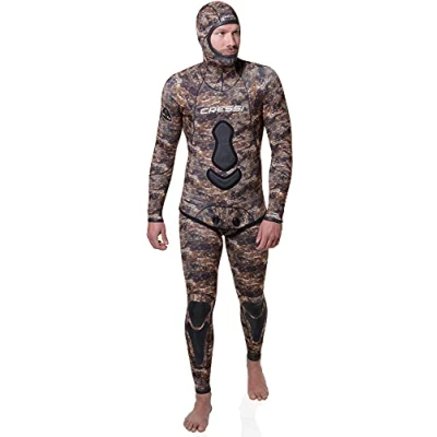 Imagen de Cressi Katana Man 2 Wetsuit 3mm Traje Dos Piezas en Neopreno de 3 mm para apnea y Pesca, Men&#039;s, Camuflaje marrón Claro, XL