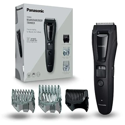 Imagen de Panasonic ER GB61 K503 Recortadora Para Hombre Cuerpo, Barba Y Cabeza (3 En 1, Recargable, Acero Inoxidable, Batería Larga Duración, 39 Ajustes, 3 Accesorios Incluidos) negro/plata