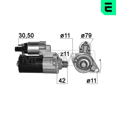 Imagen de ERA 220886A Motor de arranque 12 1,1 11 VOLKSWAGEN: Transporter 5 Bus, 5, Tiguan I, SEAT: Leon II Hatchback, Altea XL, III ST