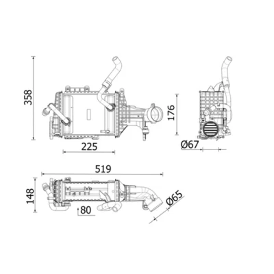 Imagen de MAHLE ORIGINAL CI 665 000P Intercooler