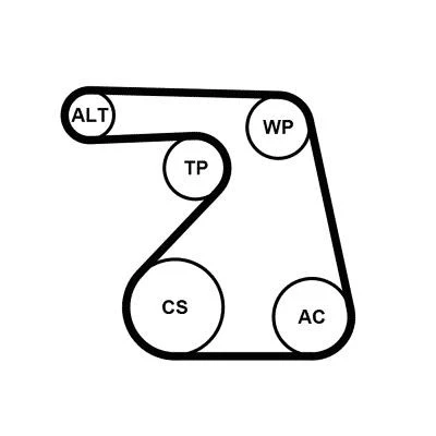 Imagen de CONTITECH CT1101K1 Kit de correa distribución 135 PEUGEOT: 206 Hatchback, 207 307 CITROËN: C3 I C2 Hatchback
