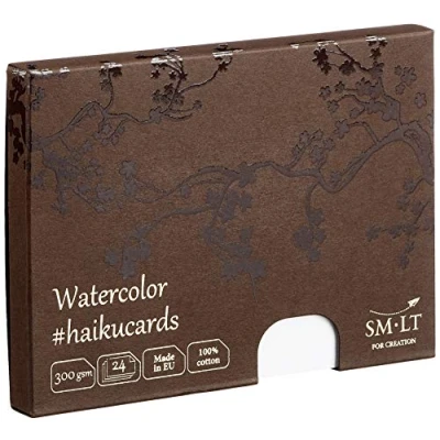Imagen de SMLT C 24(300) Haikucards Tarjetas de acuarela (147 x 106 mm, 300 g/m², 24 unidades), color blanco