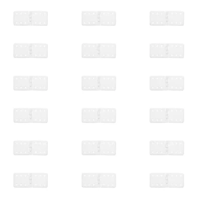 Imagen de YINETTECH 30 bisagras de avión RC 24 x 12 mm, rectangulares plegables plástico para bricolaje, modelos avión, reemplazos, color blanco