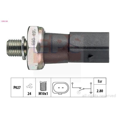 Imagen de EPS 1.800.185 Sensor de Presión Aceite M10x1 3 Made in Italy OE Equivalent AUDI: Q5, A4 B8 Avant, A5 Sportback