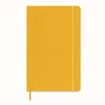 Imagen de Moleskine Cuaderno Clásico de Papel Liso, Tapa Dura Seda y Cierre Elástico, Tamaño Grande, Color Amarillo Anaranjado