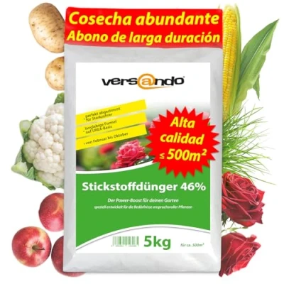 Imagen de versando 5kg de abono UREA 46% nitrógeno para aprox. 200m² todos los cultivos jardín febrero a octubre
