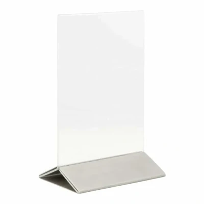 Imagen de Securit Porta póster de mesa acrílico con base acero Formato A6