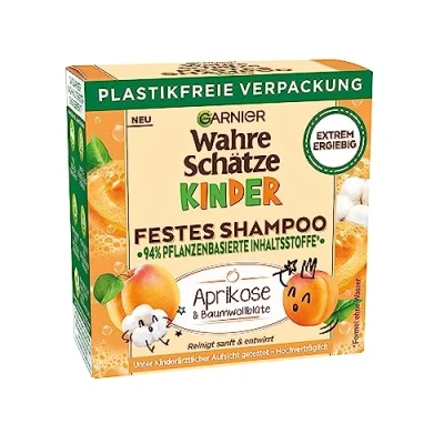 Imagen de Garnier champú para niños, suave cabello sensible y fácil de peinar, con albaricoque flor algodón, 1 x 60 ml