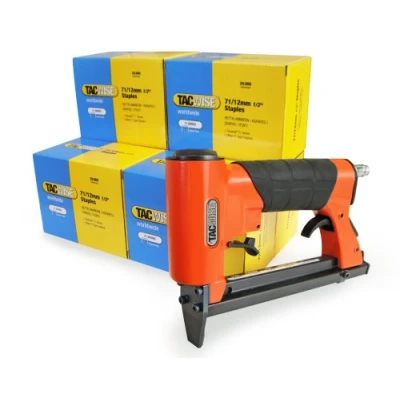 Imagen de Tacwise A7116V Grapadora Neumática para Tapicería con Grapas 71/12 mm (6 x 20.000) Compresor no incluido
