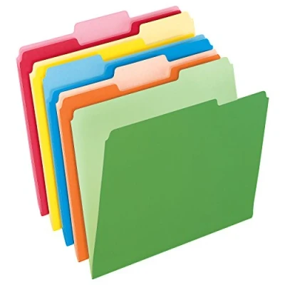 Imagen de Pendaflex Carpetas de archivos dos tonos, tamaño carta, colores surtidos, corte 1/3, 100 por caja (152 1/3 ASST)