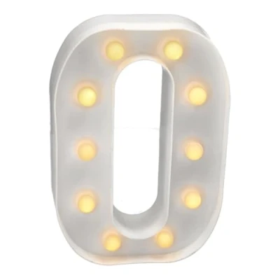 Imagen de JANDEI letras led iluminadas, letra O con luz blanca cálida, luces decoración y ambiente, nocturna bodas, cumpleaños, escaparates, números (funcionan pilas)