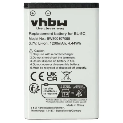Imagen de vhbw Batería Compatible con Philips Avent SCD600, 10 vigilabebés, babyphone (1200 mAh, 3,7 V, Li Ion)