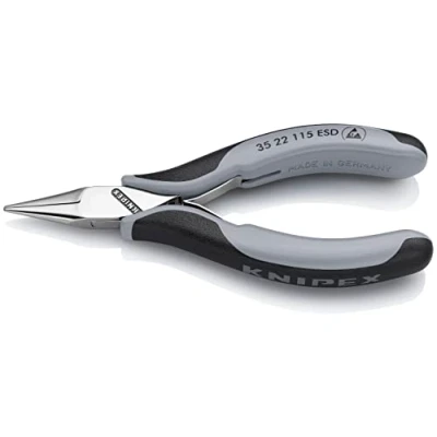 Imagen de Knipex Alicate de montaje para electrónica ESD con fundas multicomponentes 115 mm 35 22