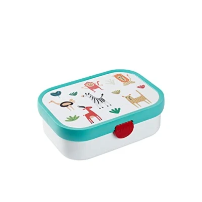 Imagen de Mepal Fiambrera Campus Bento Box para Niños Lonchera con Compartimento y Tenedor Cierre de Clip Sin BPA apta Lavavajillas 750 ml Animal Friends