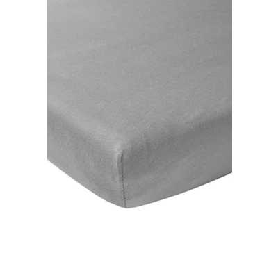 Imagen de Sábana de Cuna Meyco Baby Uni (sábana Jersey Suave, 100% algodón, Ajuste Gracias al elástico Integral, Transpirable, tamaño: 70 x 140 cm), Gris