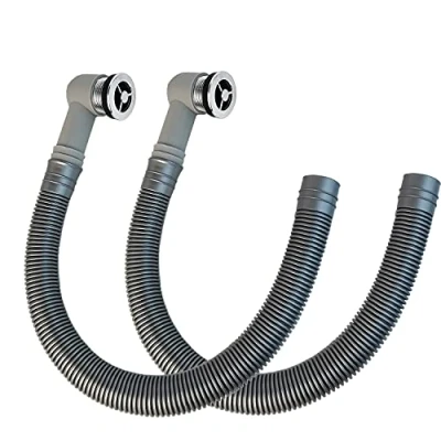 Imagen de Qrity 2 x Tubos de Desbordamiento, Lavabo Cerámica para Baño, Desbordamiento del Fregadero Mármol, Tubo Orificio 29 32 mm