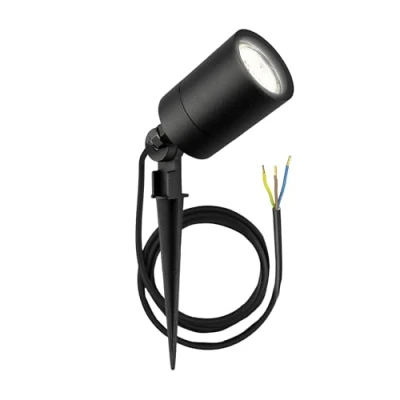 Imagen de Ledvion Foco LED de jardín aluminio, IP65, casquillo GU10, cable 1 m, color negro