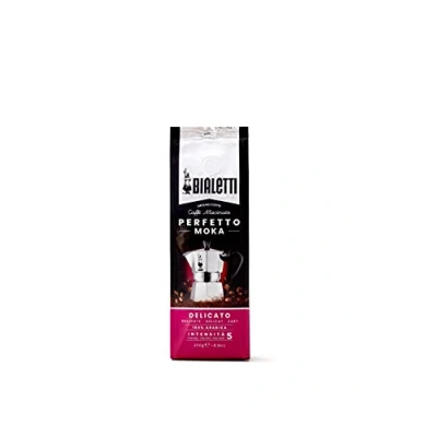 Imagen de Bialetti Perfetto Moka Delicato: Café Molido Tueste Ligero, Aroma de Avellana y Frutas Seca, 250g, Paquete con Válvula Unidireccional para Preservar el Sabor