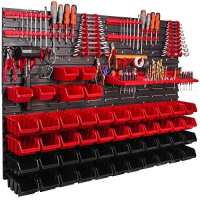 Imagen de Lagersystem Estantería de Pared (1152 x 780 mm, 50 Unidades) Cajas apilables, estanterías almacenaje, Placas extrafuertes