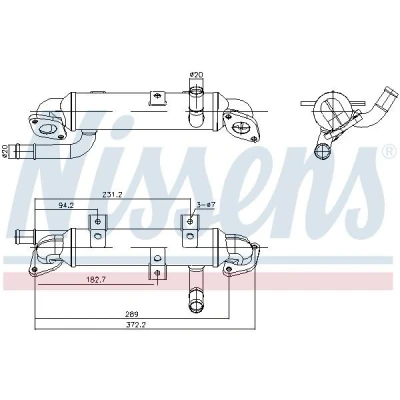 Imagen de NISSENS 989417 Enfriador EGR sin bypass de depresión FORD: Galaxy Mk1 MPV