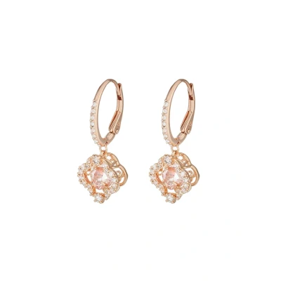 Imagen de Swarovski Sparkling Clover Pendientes, Mujer, Talla: One Size, Fancy morganite