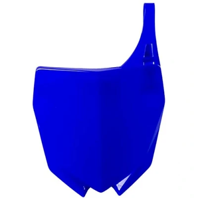 Imagen de POLISPORT 8665500002 Portanúmeros frontal réplica OEM fabricado en plástico brillante duradero y resistente compatible con motocicletas Yamaha color azul