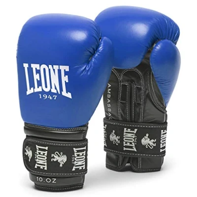 Imagen de LEONE 1947 Ambassador Guantes de Boxeo Unisex Adulto, Azul, 10oz