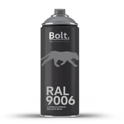 Imagen de BOLT SPRAY PREMIUM Paint ACRILICO BRILLANTE RAL 400 ML 9006 Aluminio
