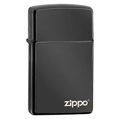 Imagen de Zippo Ebony Slim Logo Mechero, Metal, Verde, 3.5x1x5.5 cm