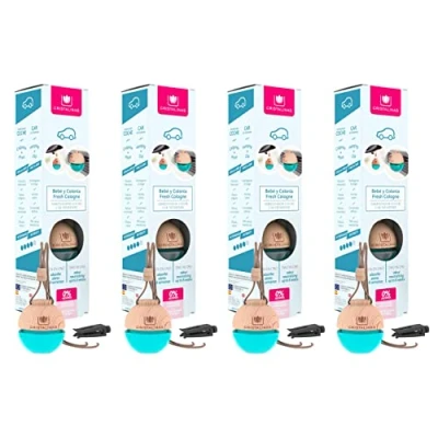 Imagen de CRISTALINAS Pack de 4 Ambientadores Coche Absorbe los malos olores tu vehículo con un agradable Aroma: Bebé y Colonia.