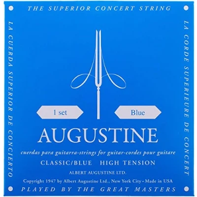 Imagen de CUERDAS GUITARRA CLASICA Augustine (Azul) Fuerte (Juego Completo)