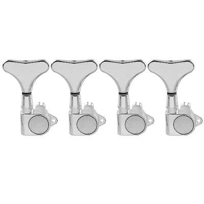 Imagen de Musiclily Pro 4 en Línea Tipo Cerrado Clavijas de Afinación Clavijero Repuesto para Bajo Precision Jazz Bass, Cromo