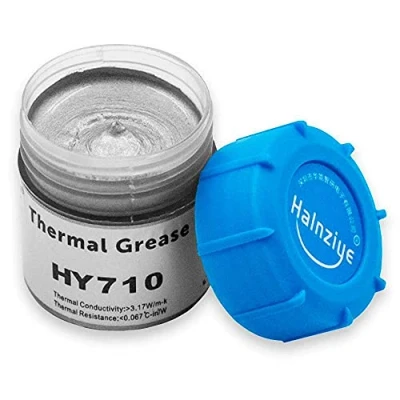 Imagen de OcioDual Pasta Térmica Halnziye HY710 3.17W/m k Plateada Bote de 10g Silicona Masilla Grasa Disipadora para Procesadores CPU
