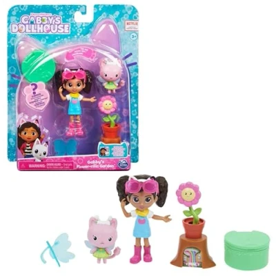 Imagen de La Casa de MUÑECAS Gabby FIESTA EN EL JARDÍN Jardin Flower rific Muñecas con 2 Figuras, Accesorios, 1 Caja Sorpresa y un Mueble 6062026 Juguetes Niños 3 años +
