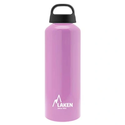 Imagen de LAKEN Botella de Aluminio Clásica 0.75L Perfecta para Deporte, Gimnasio y Aventuras al Aire Libre Cantimplora Reutilizable Reciclable Montaña, Camping, Bicicleta Escuela