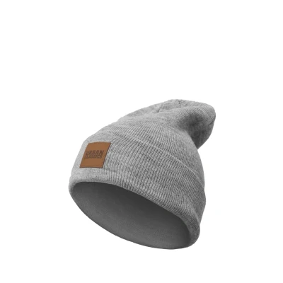 Imagen de Urban Classics Leatherpatch LONG Gorro, Hombre, Talla: One Size, Grey