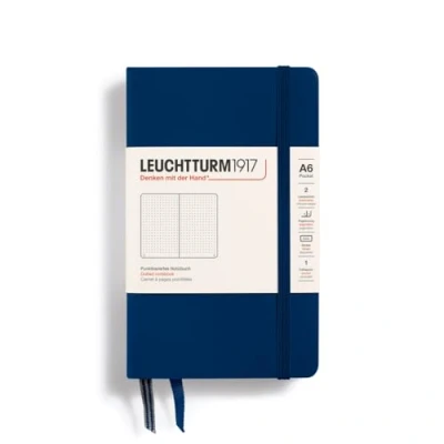 Imagen de LEUCHTTURM1917 342921 Libreta de notas Pocket (A6) tapas duras, 187 páginas numeradas, azul marino, puntos