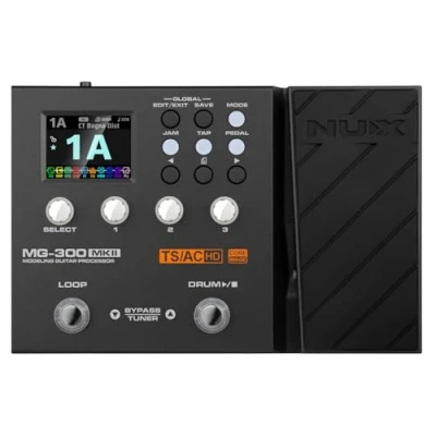 Imagen de NUX MG 300 mkII pedal multiefectos para guitarra Modelado de amplificador, interfaz audio USB, expresión, SIM gabinete IR, tambores atasco, software Looper y Quicktone