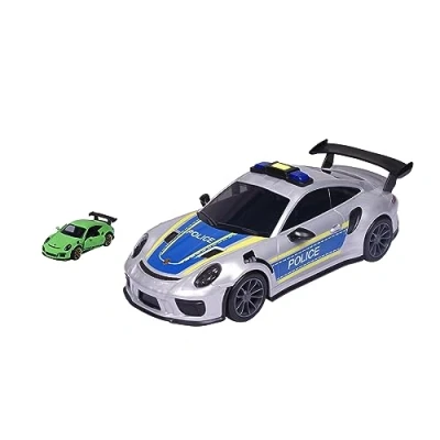 Imagen de Majorette Coche de policía Porsche 911 GT3 RS juguete (35 cm), con Espacio para 11 Coches más, luz sonido,A partir 3 años (212058199038)