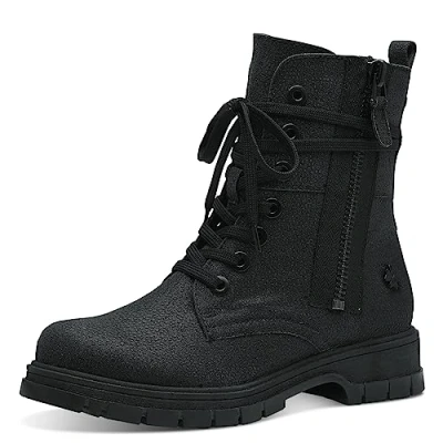 Imagen de MARCO TOZZI Mujer 2 85200 41, Botas con Cordones, Color Negro Brillante, 37 EU