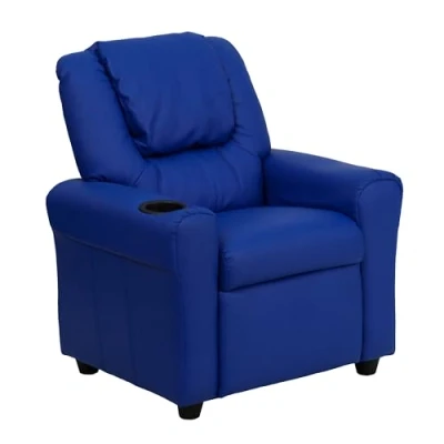 Imagen de Flash Muebles contemporáneo Beige Vinilo niños reclinable con portavasos y reposacabezas