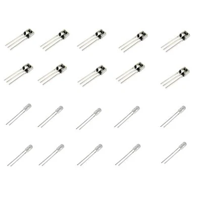 Imagen de Movilideas 10 Piezas IR universales Receptor de Infrarrojos Cabeza con Hierro Shell TL1838 + Leds Emisor 940 nm