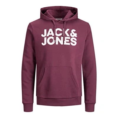 Imagen de JACK &amp; JONES Sudadera con capucha para hombre logotipo, XS
